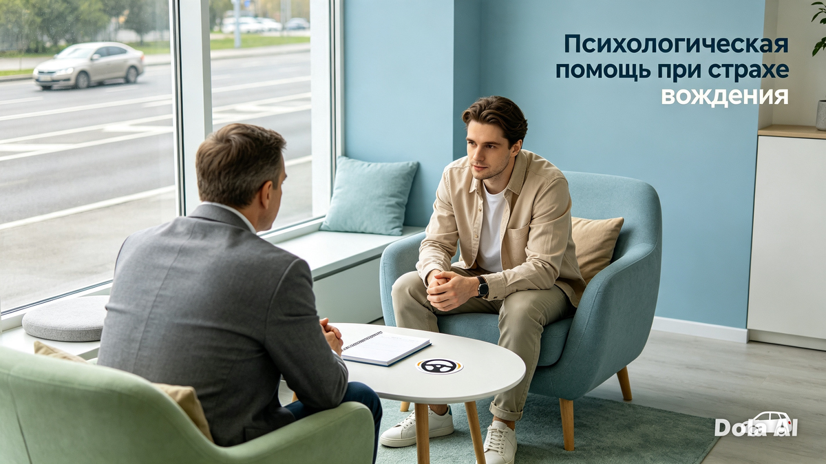 Психологическая помощь при страхе вождения - снижает барьер обращения за помощью, поддерживает смысл раздела.