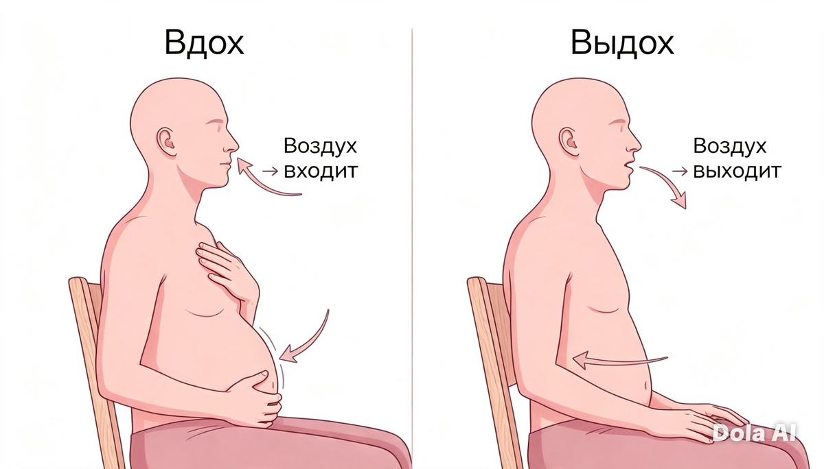 Диафрагмальное дыхание для снижения страха вождения